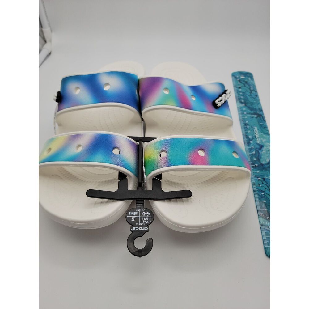 CROCS Double Strap Slide Sandal Womens Size: 11 New Rainbow Colors
